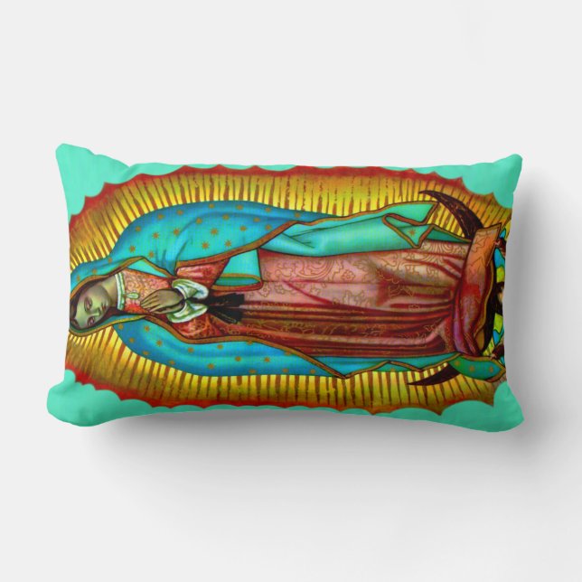 Unsere Dame von Guadalupe Gebet Kissen (Vorderseite)