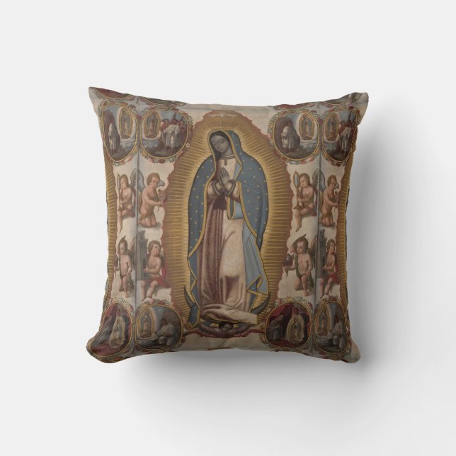 unsere Dame von Guadalupe Kissen (Vorderseite)