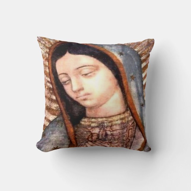 Unsere Dame von Guadalupe Kissen (Vorderseite)