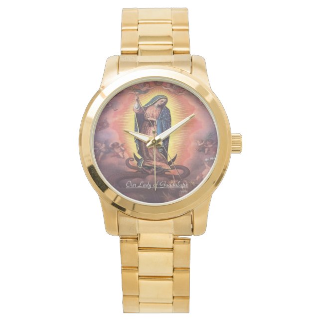 Unsere Dame von Guadalupe Rev. 12 Armbanduhr (Vorderseite)