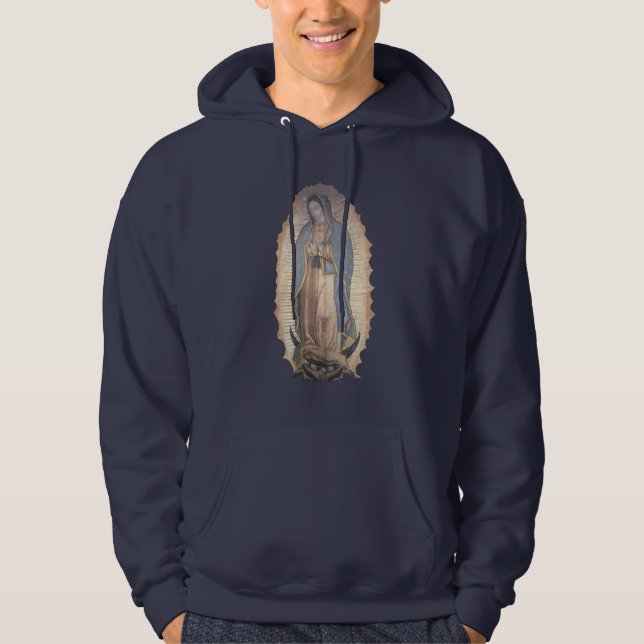 Unsere Dame von Guadalupe, römisch-katholisches Ge Hoodie (Vorderseite)