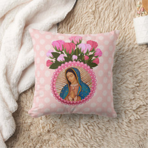 Unsere Dame von Guadalupe Roses Kissen