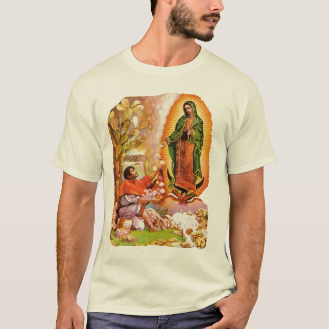 Unsere Dame von Guadalupe u. Heiliges Juan Diego T-Shirt (Vorderseite)