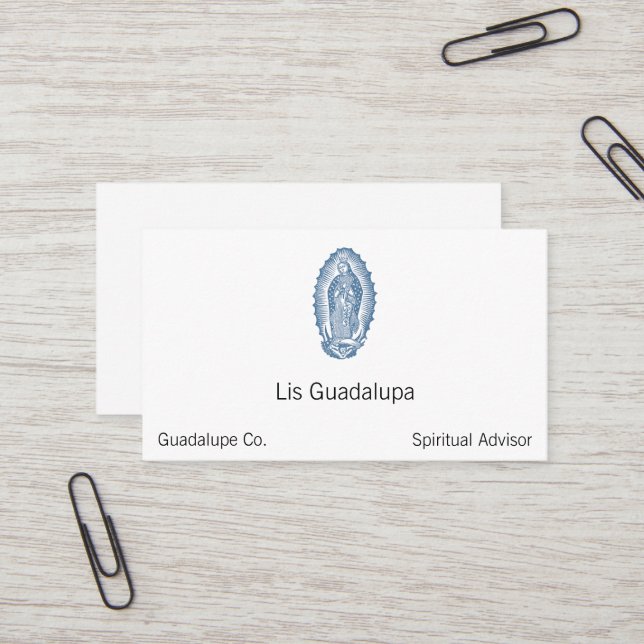 Unsere Dame von Guadalupe Visitenkarte (Vorderseite/Rückseite Beispiel)
