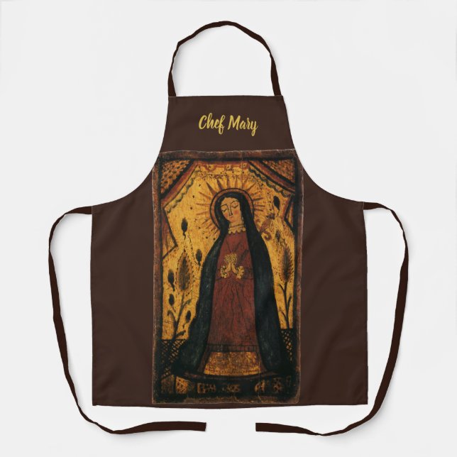 Unsere Dame von Guadalupe von Pedro Antonio Fresqu Schürze (Vorderseite)