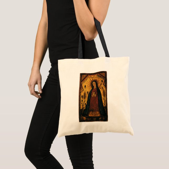 Unsere Dame von Guadalupe von Pedro Antonio Fresqu Tragetasche (Vorderseite (Produkt))