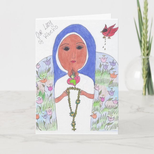 Unsere Dame von Kibeho Liebe Karte (Vorderseite)