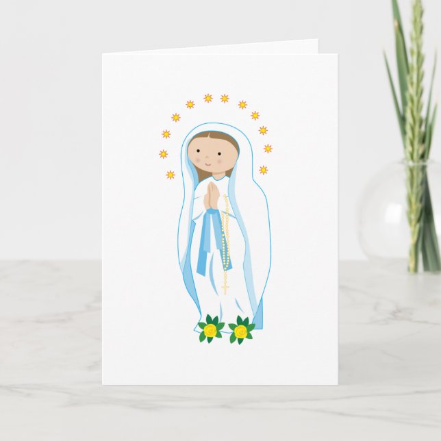 Unsere Dame von Lourdes Karte (Vorderseite)