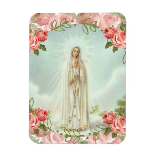 Unsere Dame von rosa Rosen Fatima Magnet