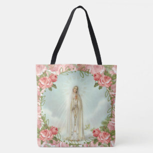 Unsere Dame von rosa Rosen Fatima Tasche