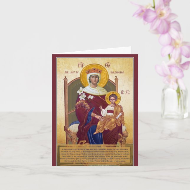 Unsere Dame Walsingham mit Gebet Karte (Orchidee)