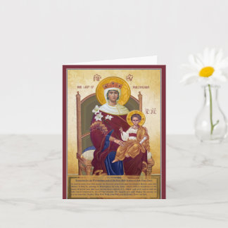 Unsere Dame Walsingham mit Troparion Tone Zwei Karte