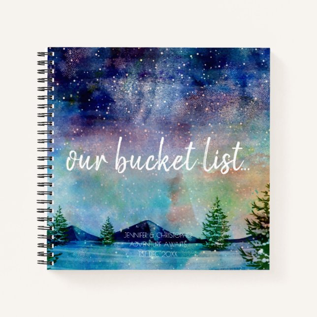 Unsere Eimerliste Paare Keepake Journal Notizbuch (Vorderseite)