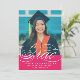 UNSERE ELEGANTE SCRIPT GRAD ABITUR-EINLADUNG EINLADUNG