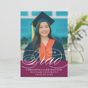 UNSERE ELEGANTE SCRIPT GRAD ABITUR-EINLADUNG EINLADUNG