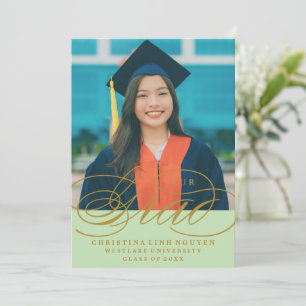 UNSERE ELEGANTE SCRIPT GRAD ABITUR-EINLADUNG EINLADUNG