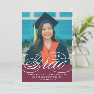 UNSERE ELEGANTE SCRIPT GRAD ABITUR/EINLADUNG ZUM EINLADUNG