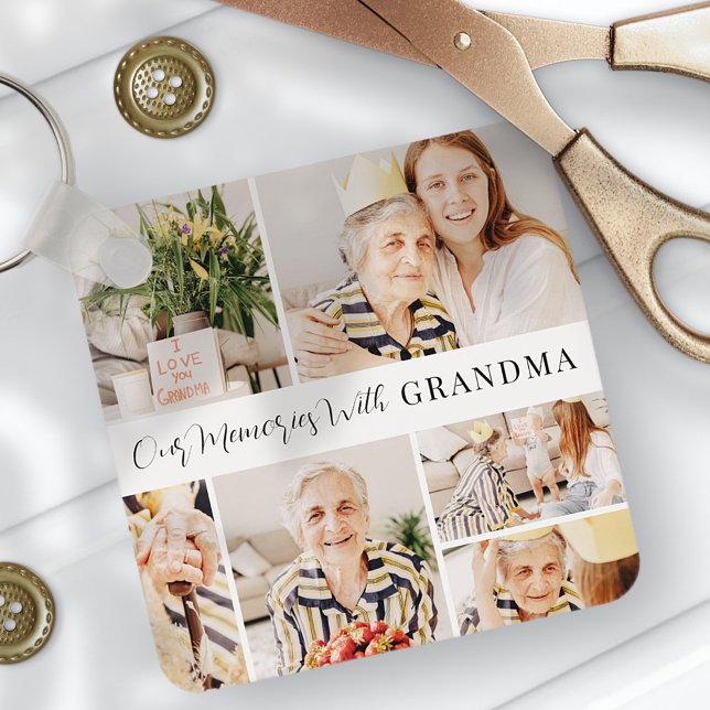 Unsere Erinnerungen mit Oma Modern Foto Collage Schlüsselanhänger (Von Creator hochgeladen)