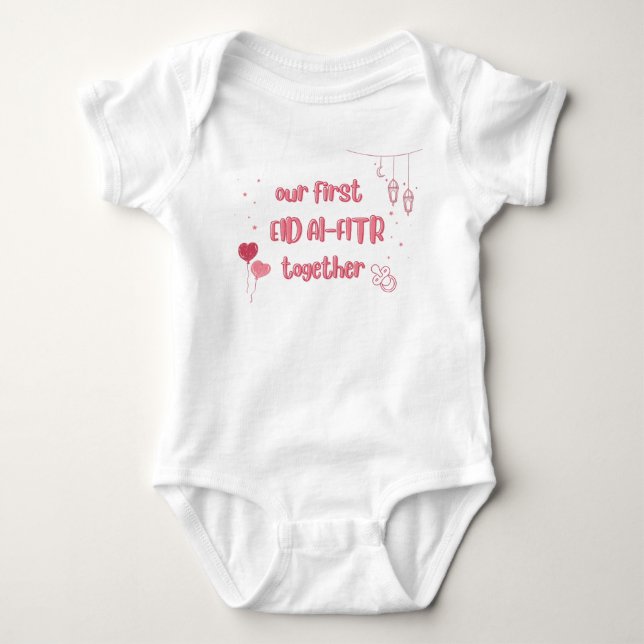 UNSERE ERSTE EID ALFITR ZUSAMMEN BABY STRAMPLER (Vorderseite)
