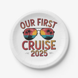 Unsere erste Kreuzfahrt 2025 Sommerreise Matching Pappteller