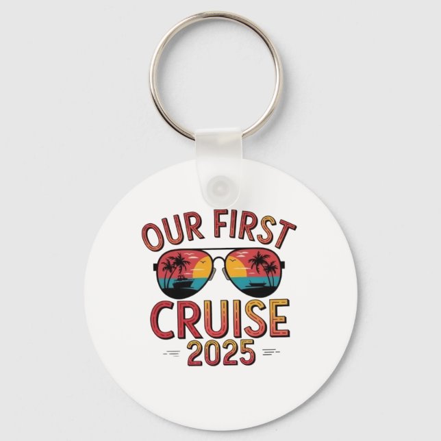 Unsere erste Kreuzfahrt 2025 Sommerreise Matching Schlüsselanhänger (Vorderseite)