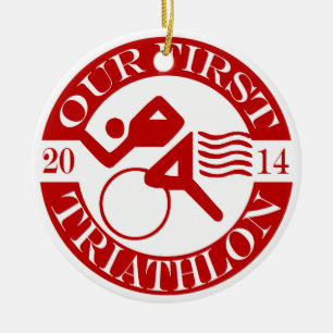 Unsere erste Triathlon-Verzierung - 2014 Keramik Ornament