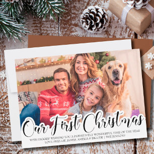 Unsere erste Weihnachts-Single-Foto-Handschrift