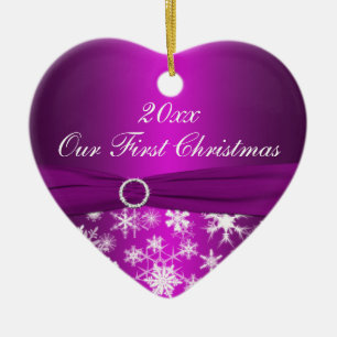 Unsere erste Weihnachtsandenken-Verzierung Keramik Ornament