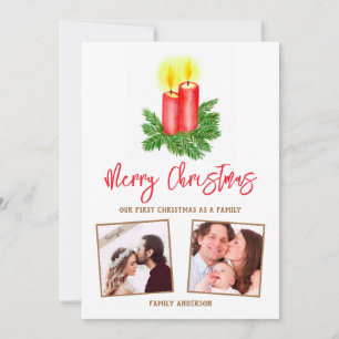 Unsere erste Weihnachtsfamilie, maßgeschneidertes Feiertagskarte