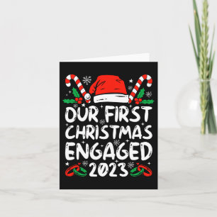 Unsere erste Weihnachtsfamilie Verlobt 2023 Karte