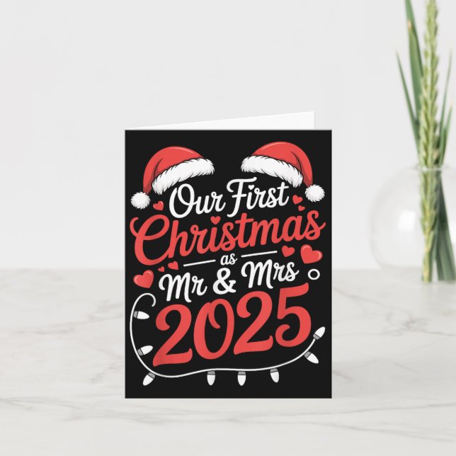 Unsere erste Weihnachtsfeier als Frau 2025 Verheir Karte (Vorderseite)