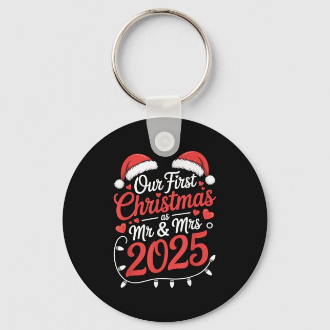 Unsere erste Weihnachtsfeier als Frau 2025 Verheir Schlüsselanhänger (Vorderseite)