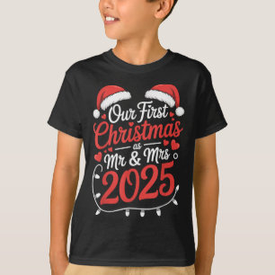 Unsere erste Weihnachtsfeier als Frau 2025 Verheir T-Shirt
