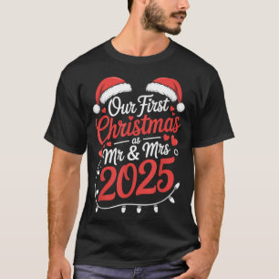 Unsere erste Weihnachtsfeier als Frau 2025 Verheir T-Shirt