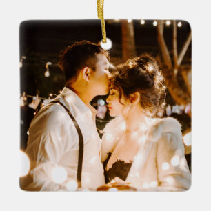 Unsere erste Weihnachtsfeier Verlobt 2024 Hochzeit Keramikornament