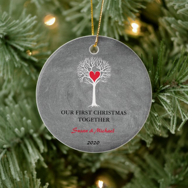 Unsere erste Weihnachtsfeier zusammen mit der Lieb Keramik Ornament (Baum)