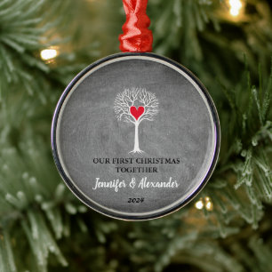 Unsere erste Weihnachtsfeier zusammen mit der Lieb Ornament Aus Metall