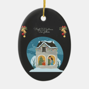 Unsere erste Weihnachtsfeier zusammen mit Familien Keramik Ornament