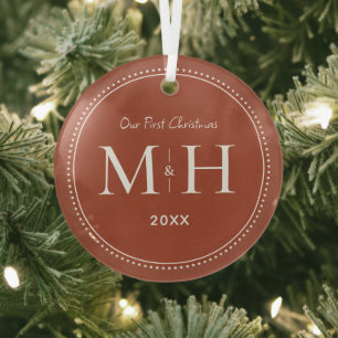Unsere erste Weihnachtsneuauflage Monogram Terraco Ornament Aus Glas