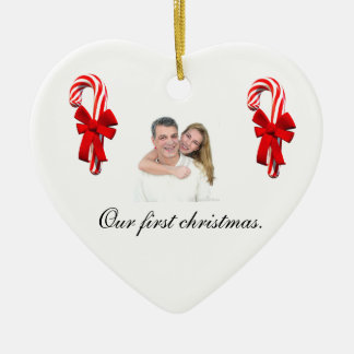 Unsere erste Weihnachtsverzierung für Paare Keramik Ornament