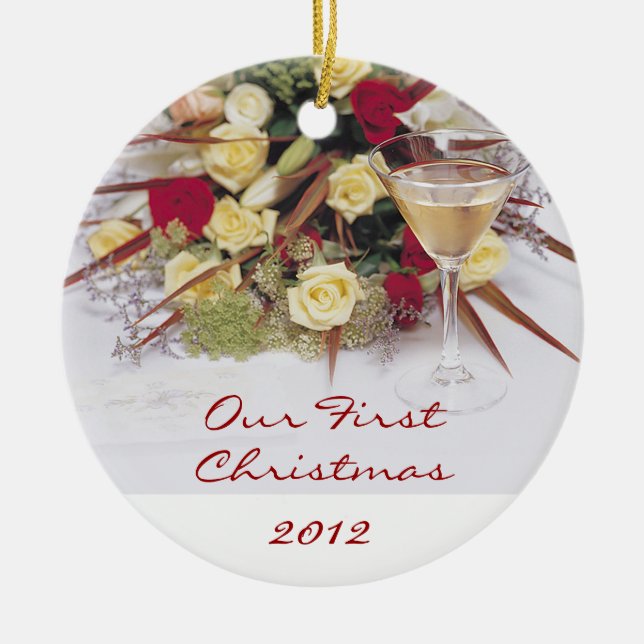 Unsere erste Weihnachtsverzierung Keramikornament (Vorne)