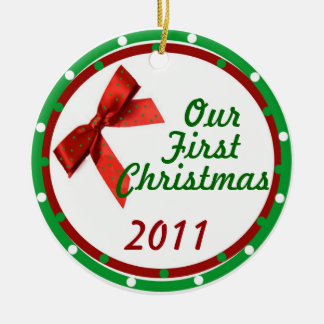 Unsere erste Weihnachtsverzierung Keramikornament