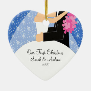 Unsere erste Weihnachtsverzierungs-Braut u. Keramik Ornament