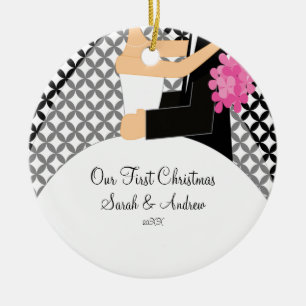 Unsere erste Weihnachtsverzierungs-Braut u. Keramikornament