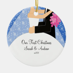 Unsere erste Weihnachtsverzierungs-Braut u. Keramikornament
