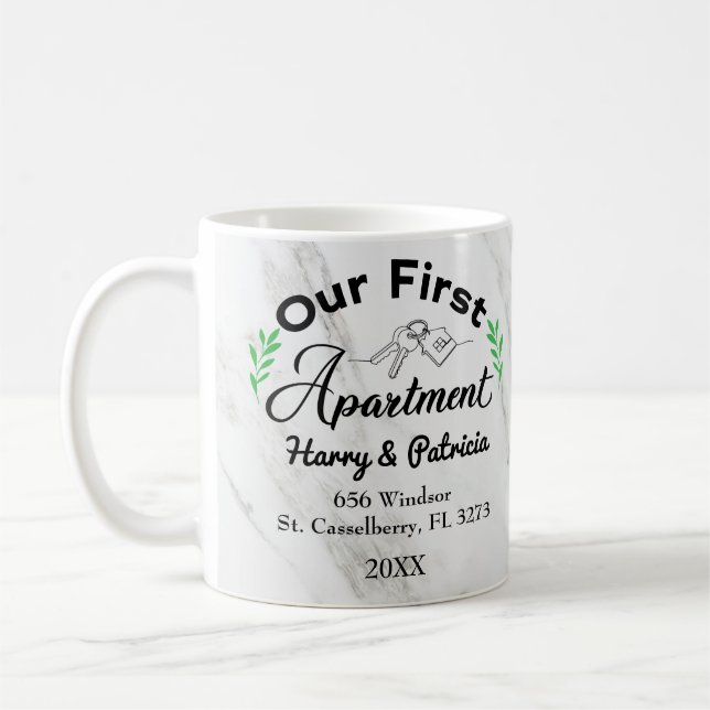 Unsere erste Wohnung 2021 Individuelle Namen & Ans Kaffeetasse (Links)