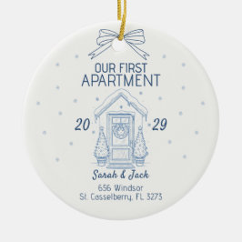 Unsere erste Wohnung - Benutzerdefiniertes Jahr un Keramik Ornament