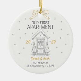 Unsere erste Wohnung - Benutzerdefiniertes Jahr un Keramik Ornament