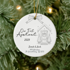Unsere erste Wohnung - Benutzerdefiniertes Jahr un Keramik Ornament