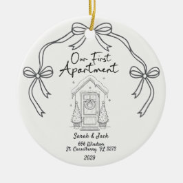 Unsere erste Wohnung Benutzerdefiniertes Jahr und Keramik Ornament